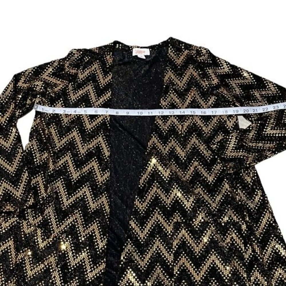 Lularoe Evening Party Sequin Open Long Cardigan S… - image 5